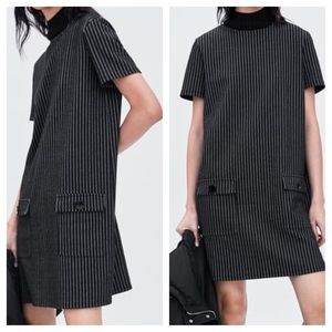 Zara Dress With Knit Collar